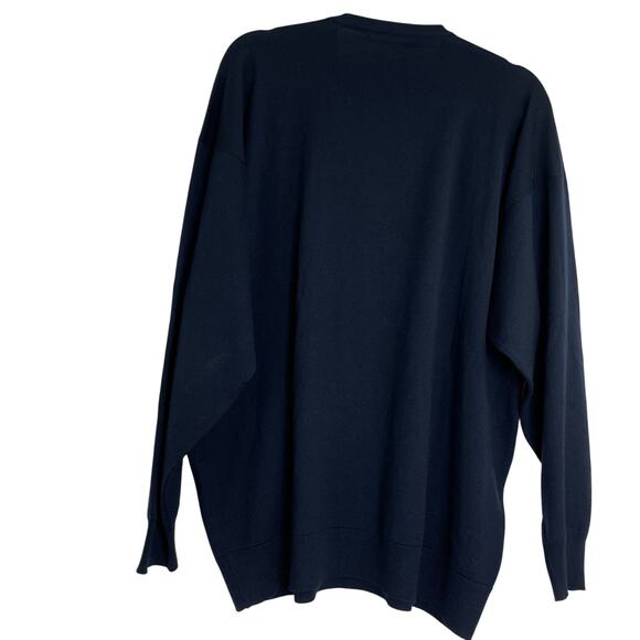 Argyle Print V-neck Men's Sweater Made in Scotland 100% Lambswool size XL Preppy - Picture 5 of 10